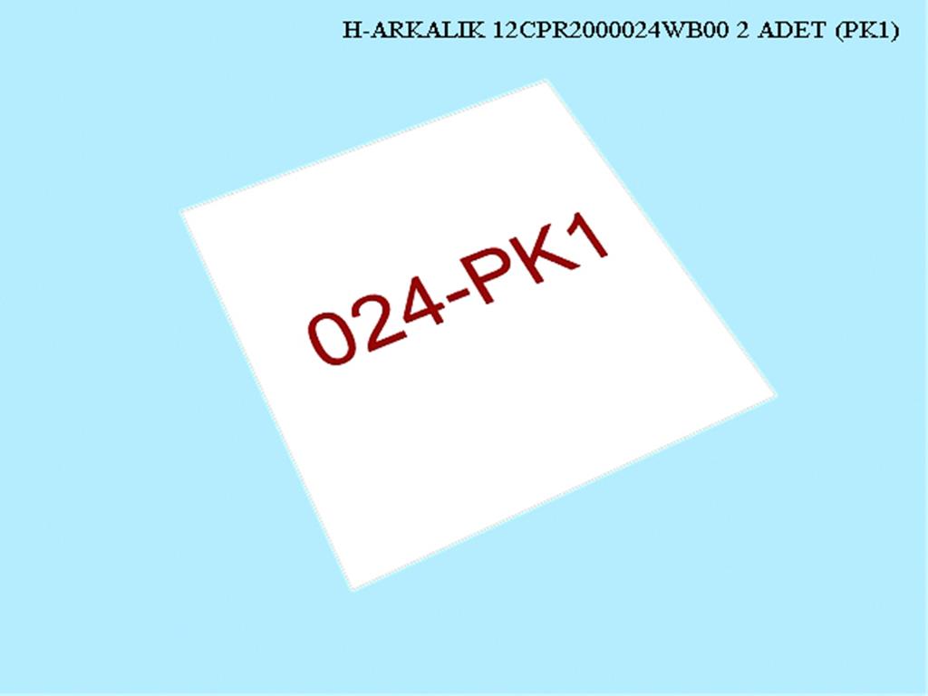 12CPR2000024WB00, T.MASASI ARKALIK / BEYAZ/HAM