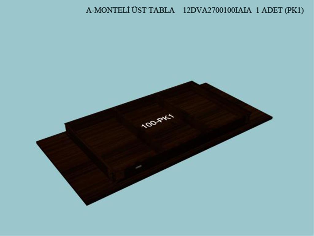 12DVA2700100OPOP, KTBL MASA MONTELI UST TABLA /OPAK BEYAZ (EN)